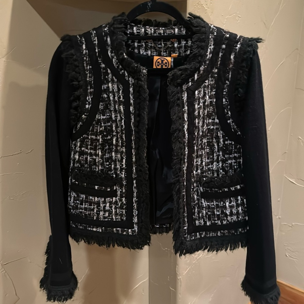 Tory Burch Tweed Blazer. Size 2. Well taken care of!